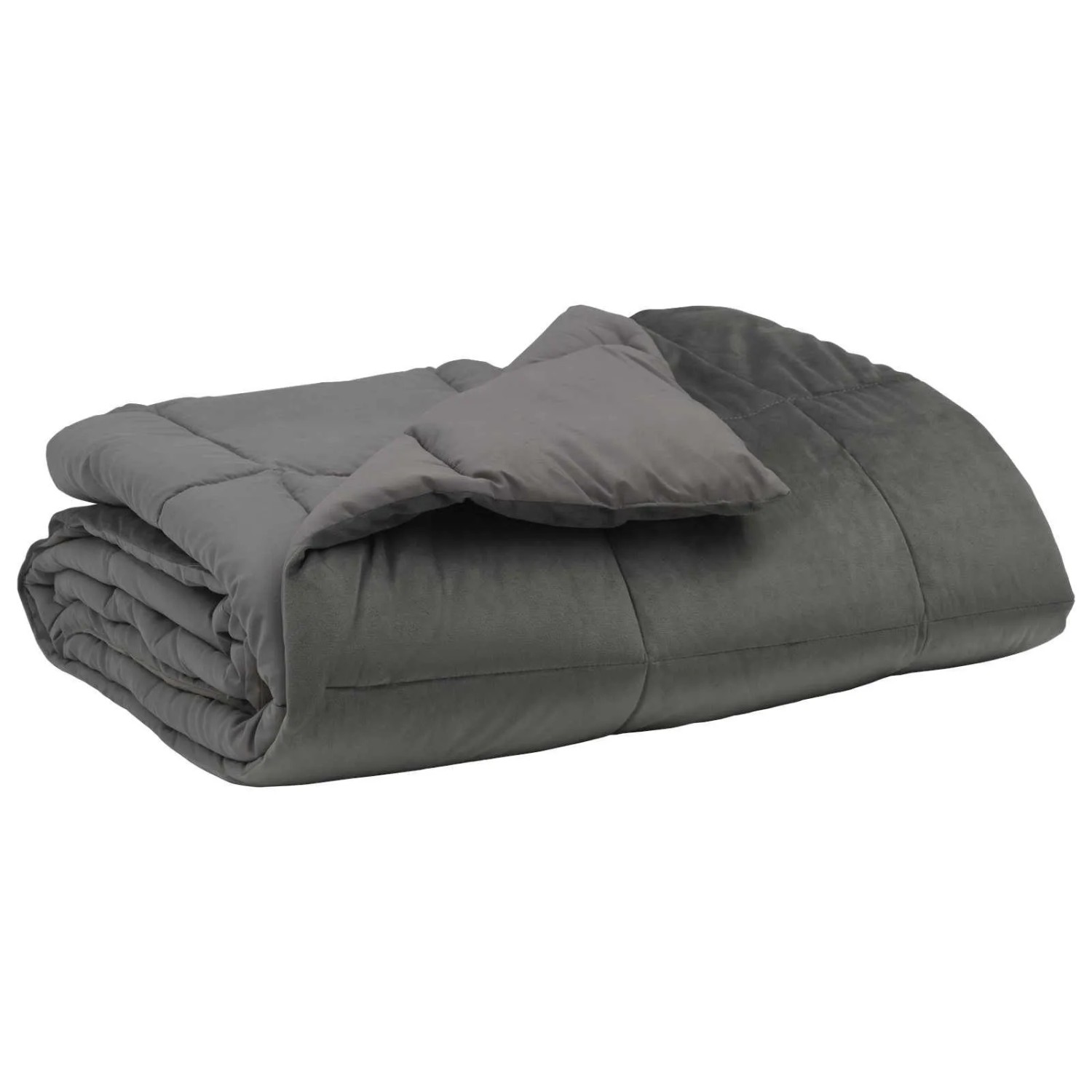 vidaXL Sommerdecke Gepolstert Hellgrau 200 x 200 cm Mikrofaser 42025920
