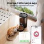 Fudajo Futter- Und Trinkautomat Schwarz Katze Hund 3L Futterspender Trinkbrunnen_4