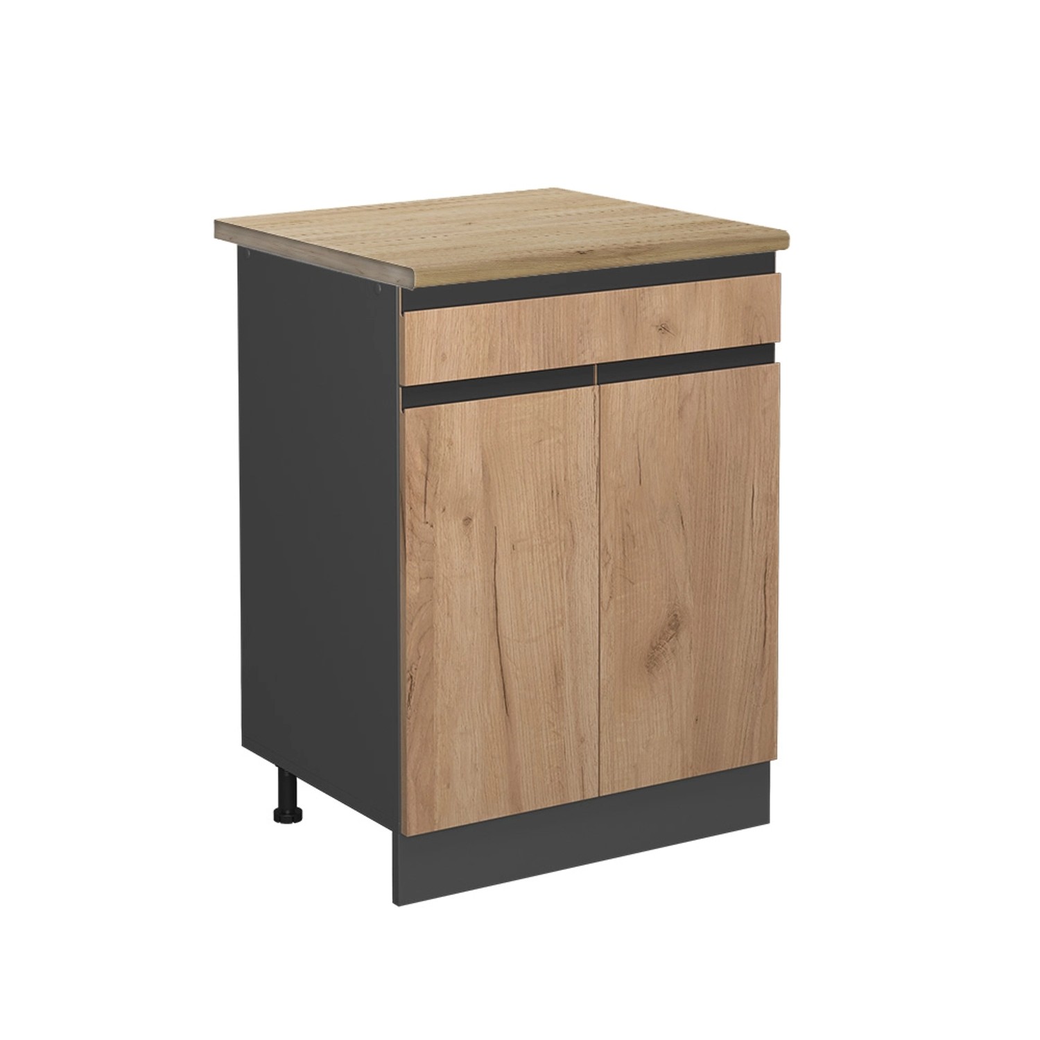 Thumbnail - Vicco Küchenunterschrank R-Line Goldkraft Eiche/Anthrazit 80 cm AP Eiche mit Anthrazit Korpus