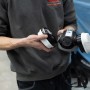 Dräger X-plore 3300 Halbmaske Lackiererset Gr. S mit A2P3 Filter in der Hand.