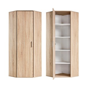 mokebo Eckschrank in Braun Der Lange Schrank Aufbewahrungsschrank oder Mehrzweckschrank