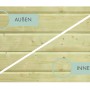 Detailansicht Karibu Pool: Kesseldruckimprägniertes Holz, Innen- und Außenansicht.