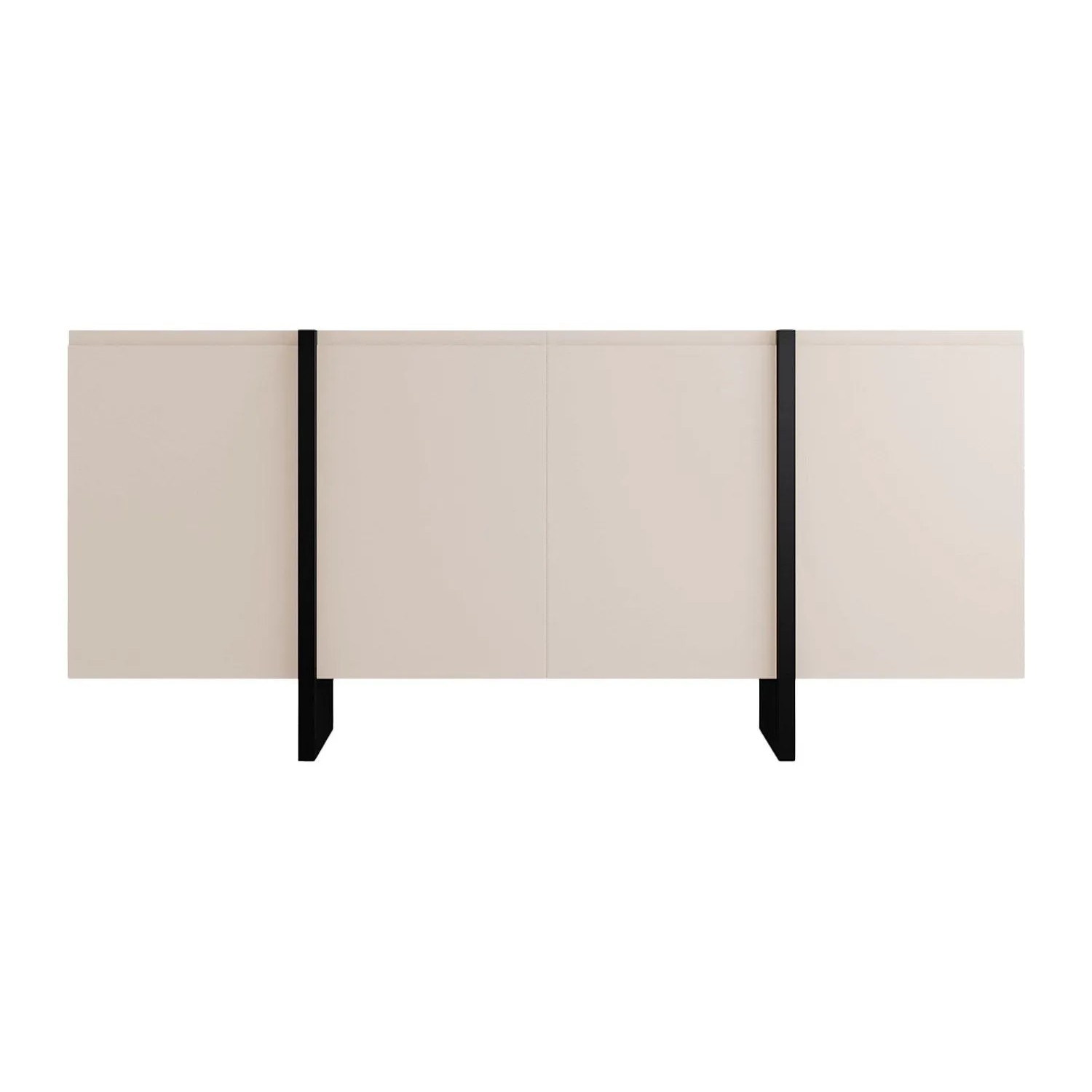Vente-unique Sideboard Luvonia Schwarz  Beige 180 cm