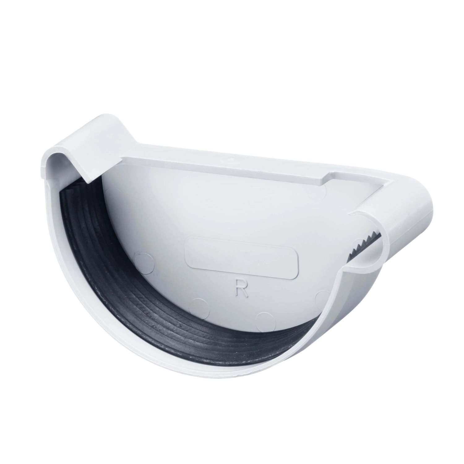 Inefa Rinnenboden Rechts PVC NW 125 Halbrund Weiß Abdichtung Dachrinne