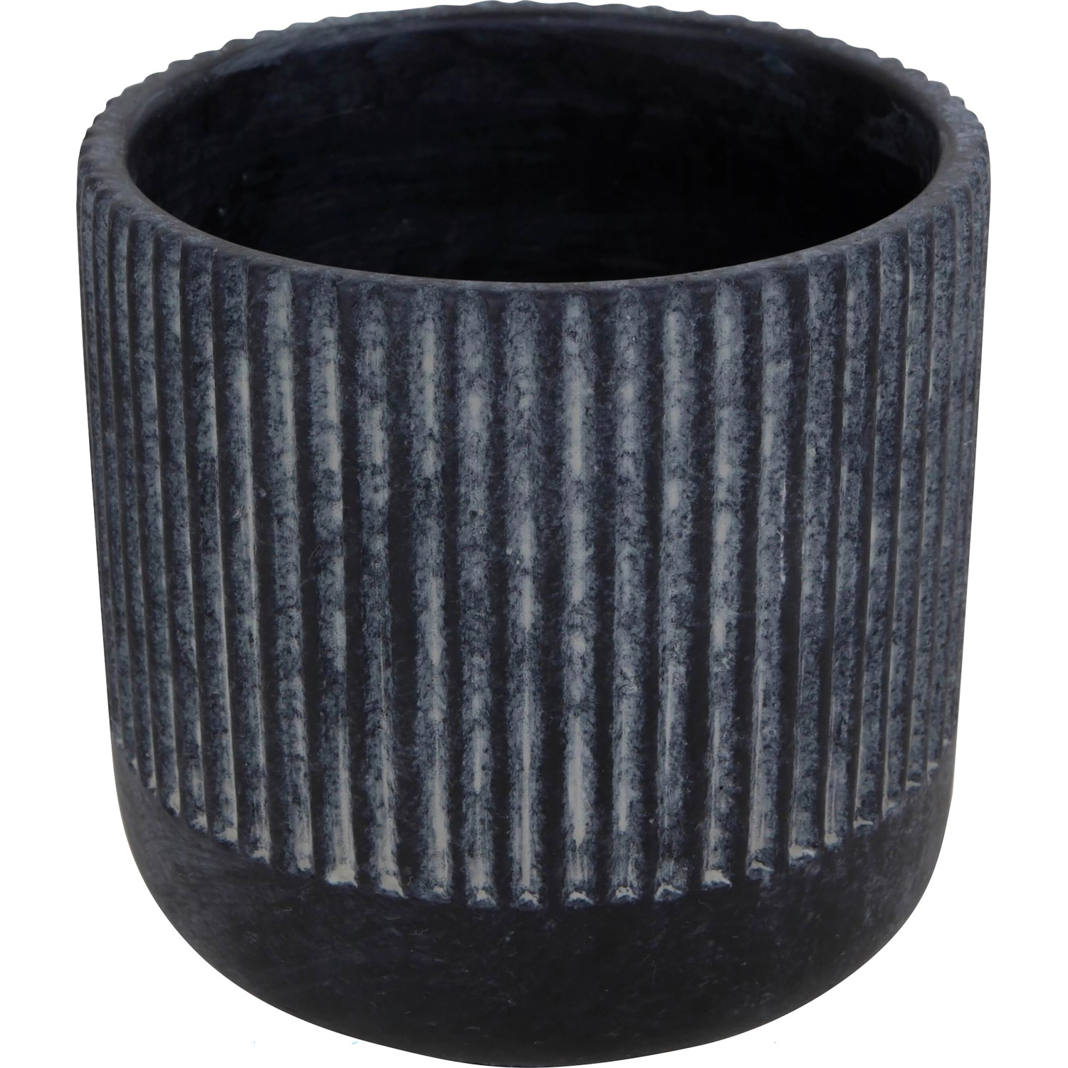 Pflanztopf Beton Ø 15 cm x 14 cm Schwarz günstig online kaufen