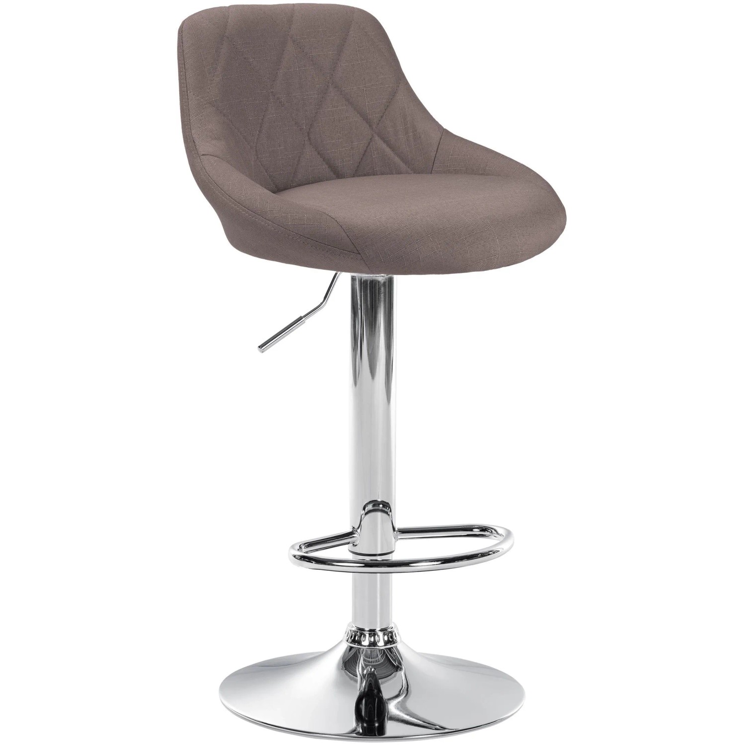 CLP Barhocker Lazio Stoff Taupe/Chrom
