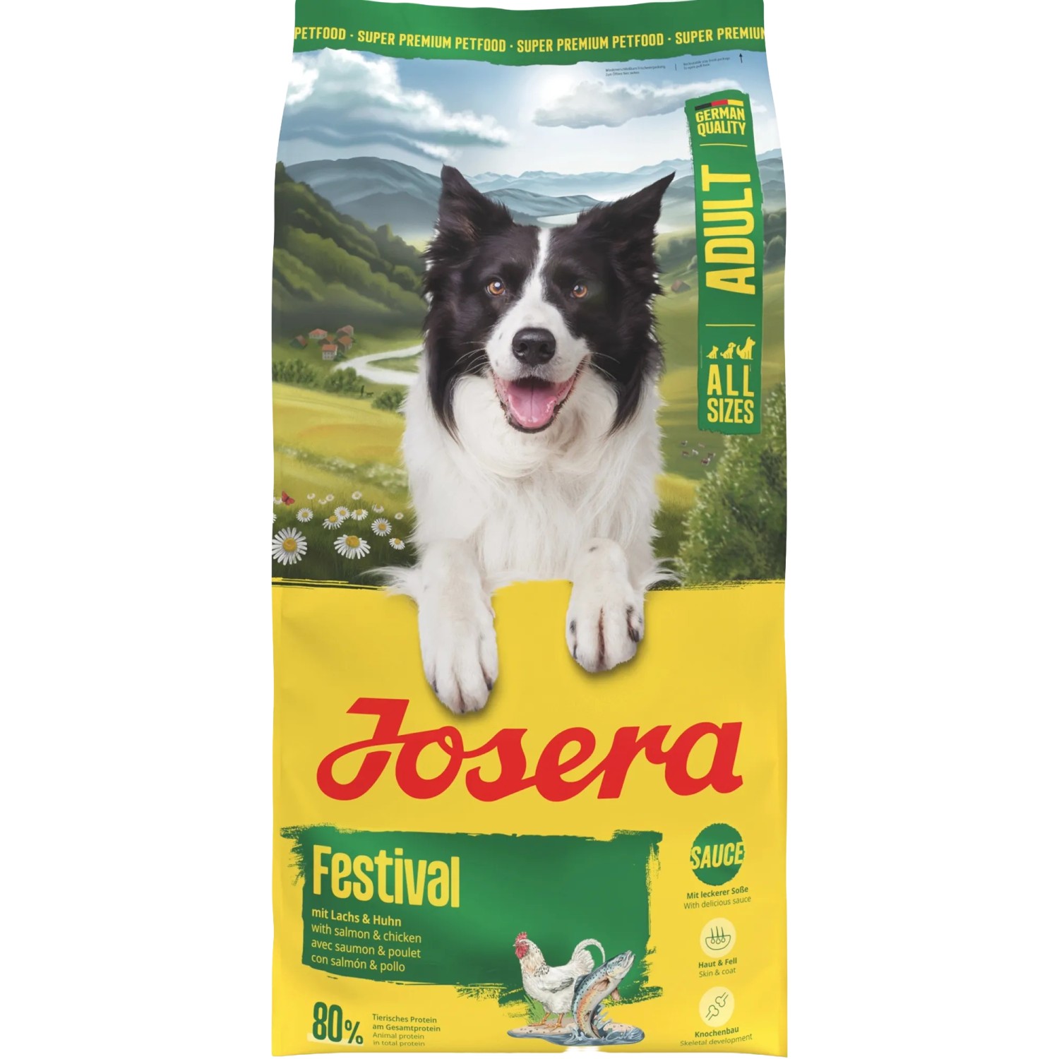 Josera Hunde-Trockenfutter Adult Festival mit Lachs & Huhn 12,5 kg
