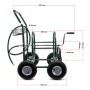 Wiltec Schlauchwagen 16Mm Gartenschlauch 76M Anschluss 19Mm 4 Räder Aufroller_4