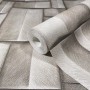 Marburg Vliestapete in 3D-Optik, grafisch, modern, weiß-beige. Rolle Dekorative Tapete.