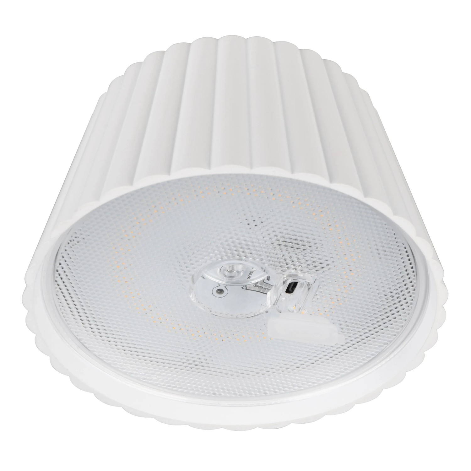 Weiße Reality LED-Stehleuchte Suarez, Ø 13,5 cm, mit matter Oberfläche.