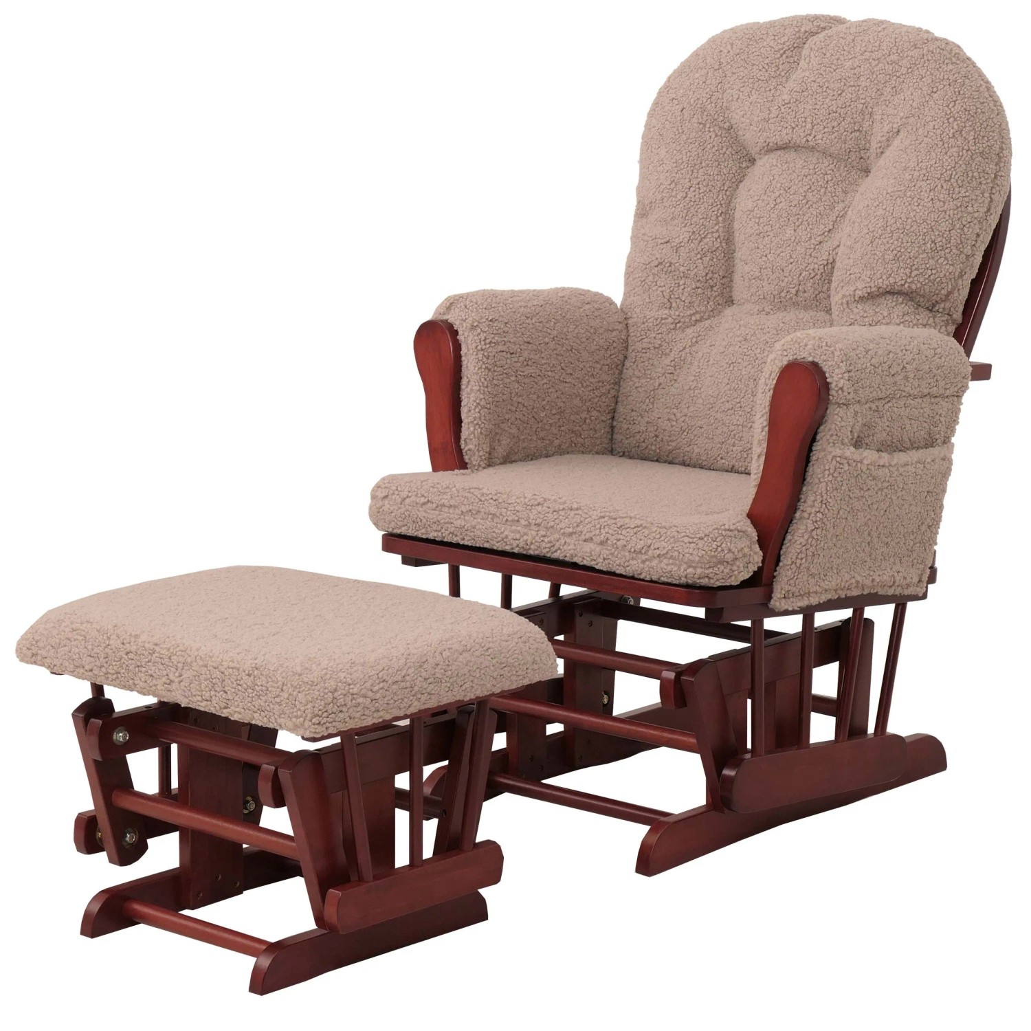 Mcw Relaxsessel C76 Stoff Bouclé Öko-Tex Braun Gestell Dunkel
