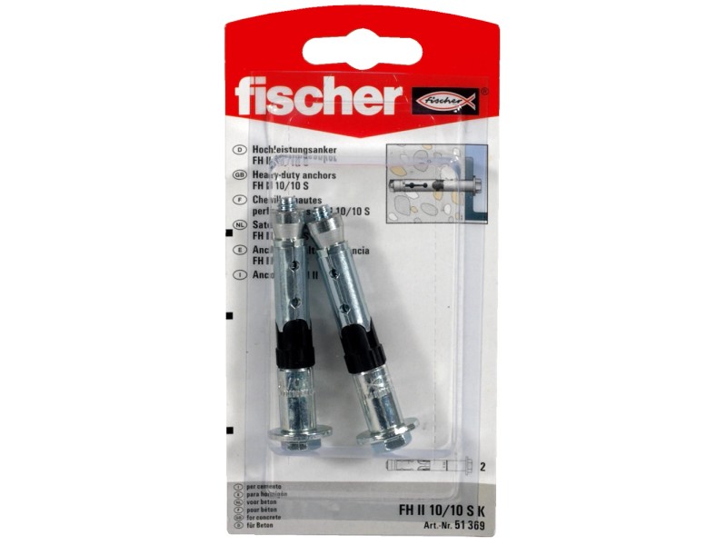 Fischer Hochleistungsanker FH II 10/10 S K (6kt-Schraube) (2 ST