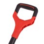 Ergonomischer D-Griff des Galaflor Wurzelspatens in Rot-Schwarz für optimalen Halt bei Gartenarbeiten.