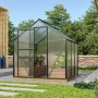 Vitavia Gewächshaus Venus 3800 HKP 6 mm Smaragd Vorzugsset im Garten.