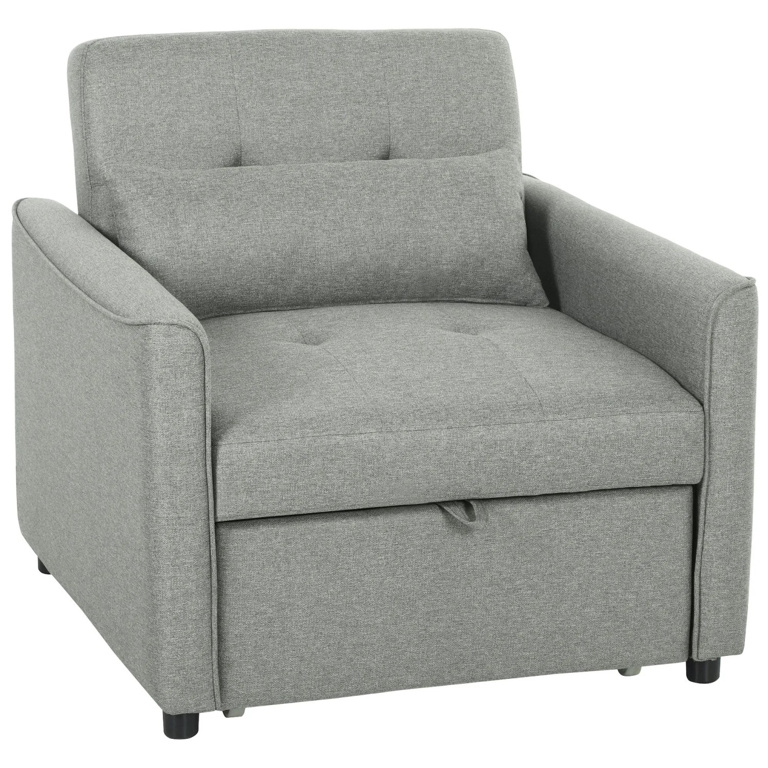 HOMCOM Schlafsessel Polyester Schaumstoff 187L x 68B x 45,5H cm Grau