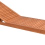 Merxx Sonnenliege 2er Set aus Holz mit verstellbarer Rückenlehne und Rädern.