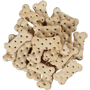 Haufen Primox Hunde-Natursnacks Hundekekse in Knochenform, 10kg Packung.