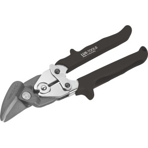 LUX Blechschere 250 mm mit ergonomischen 2-Komponenten Griffen für sicheren Halt.