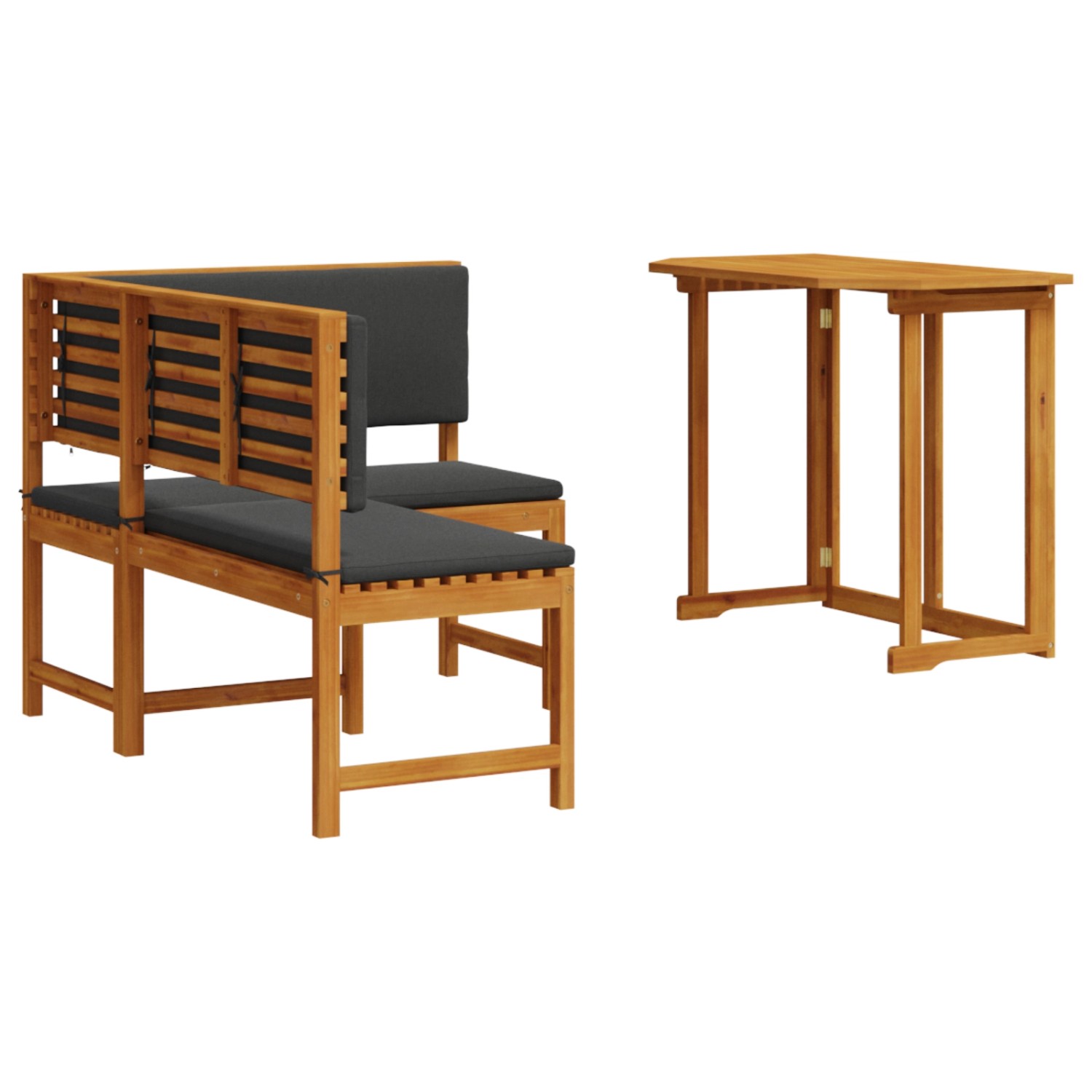 vidaXL 2-tlg Garten-Essgruppe mit Kissen Massivholz Akazie 3329100 günstig online kaufen