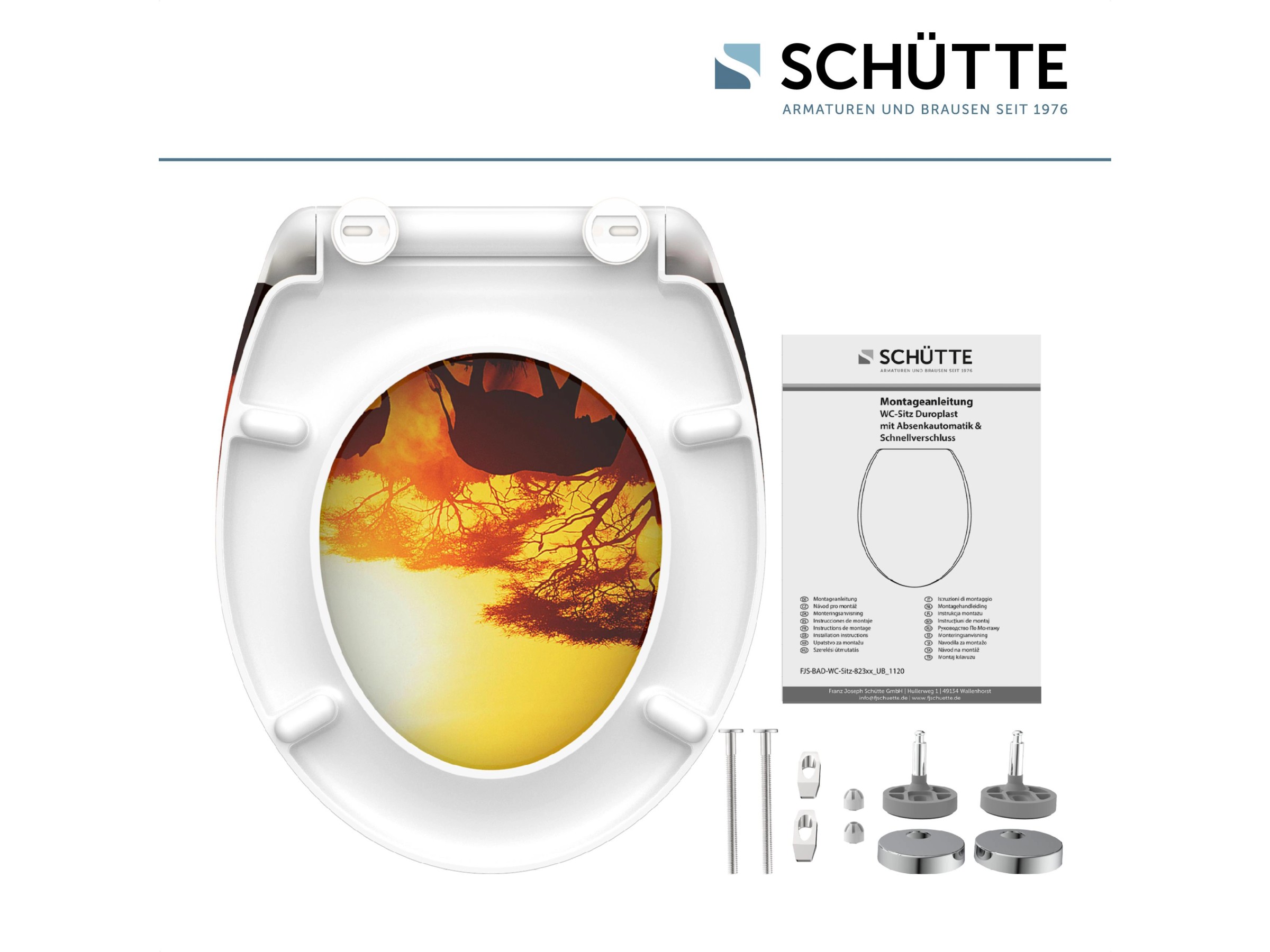 Schütte WC-Sitz Africa Duroplast mit Absenkautomatik & Schnellverschluss  kaufen bei OBI