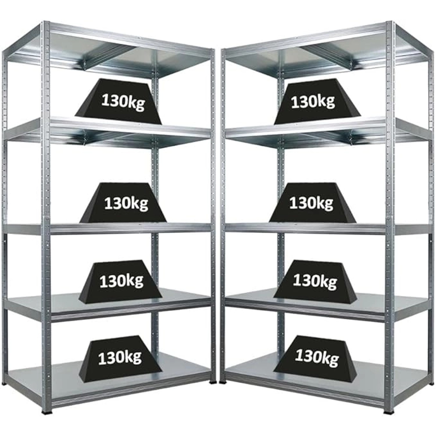 PROREGAL Mega Deal 2x Schwerlastregal Steel Eagle HxBxT 180x100x60cm Fachla günstig online kaufen