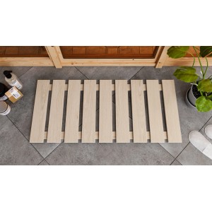 Karibu Bodenrost Espe, naturbelassen, für Saunen. Holzrost schützt vor kalten Füßen.