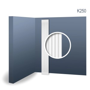 Weißer ORAC DECOR K250 LUXXUS Pilaster Schaft als Wanddekor.