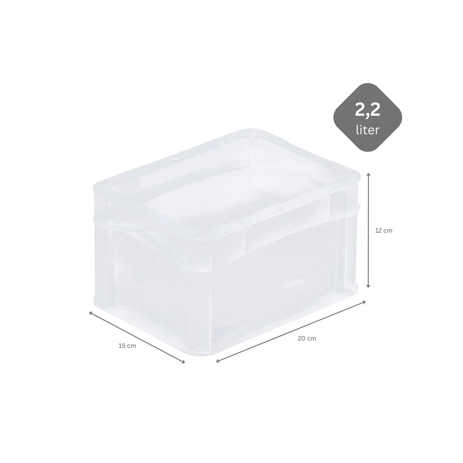 Eurobox Con Tapa 8 Unidades 8x Eurobehälter-Eurobox 20 X 15 X 13,5 Mit Scharnierdeckel Inkl Cajas Polipropileno Gris