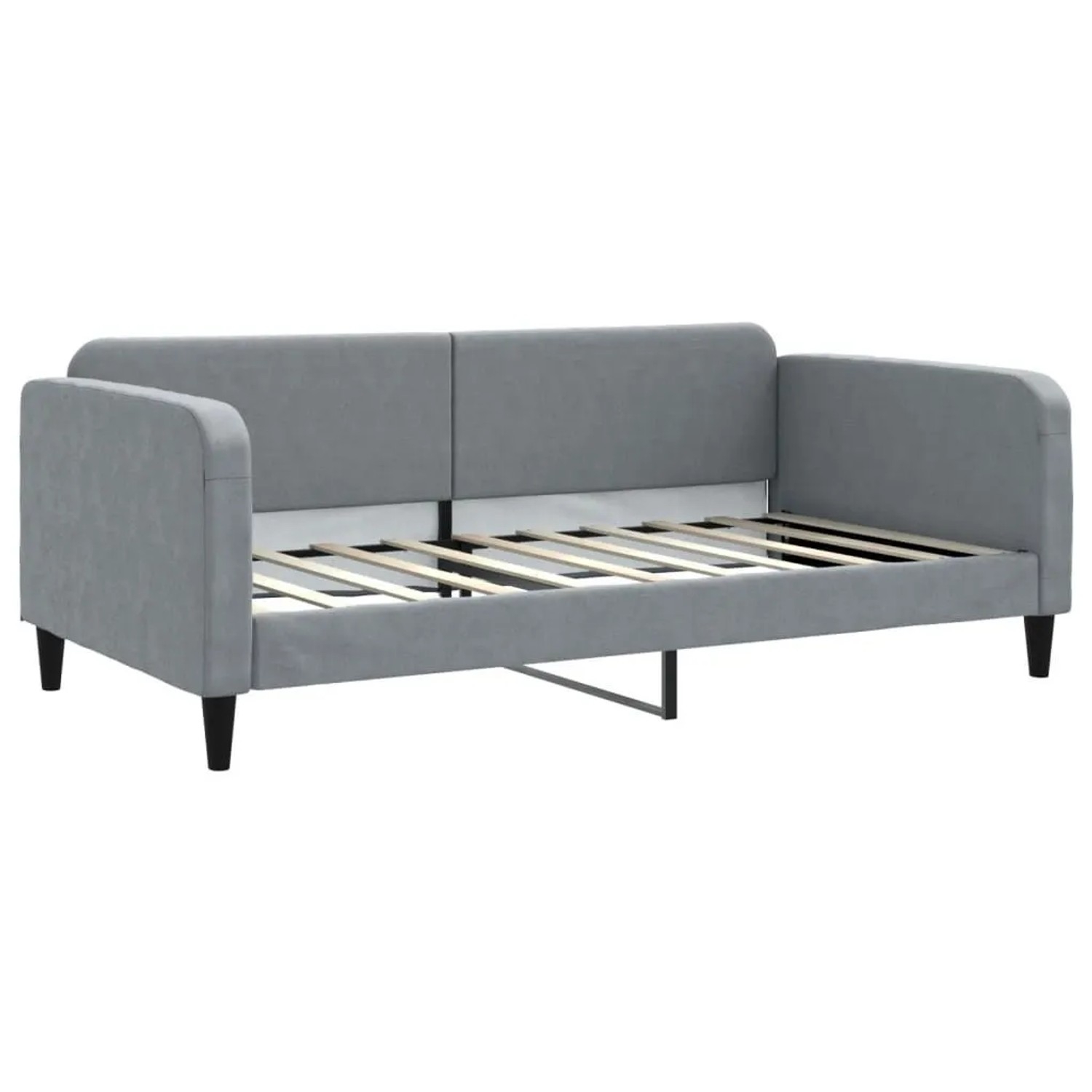vidaXL Tagesbett Hellgrau 100x190 cm Stoff 354048