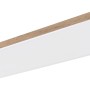LED-Deckenleuchte Doro, Holz/Weiß, 120x30cm, dimmbar mit Fernbedienung.