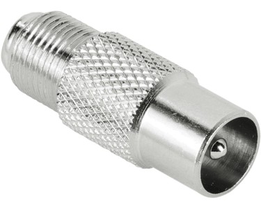 Hama Antennen-Adapter Koax-Stecker/Koax-Kupplung 90° Silber kaufen