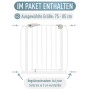 ib style Türschutzgitter Berrin 58-185cm Treppenschutzgitter für Kinder und Haustiere Ohne Bohren Weiß 75-85cm_9
