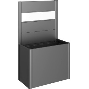 Biohort Belvedere Pflanzbeet Sichtschutz mit Acrylglas, dunkelgrün-metallic, Größe 100.