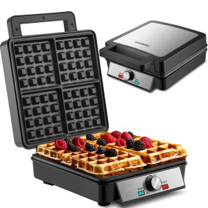 Steinborg SB-2060 Waffeleisen für 4 Waffeln Antihaftbeschichtung 1200 Watt