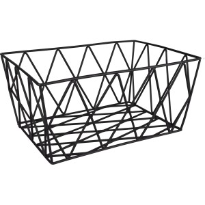 Schwarzer Drahtkorb 'Slack' von Kleine Wolke für Badutensilien und mehr.