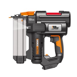 Worx 20 V Akku-Nagler WX842.9 ohne Akku/Ladegerät. Akkugerät mit LED-Lampe und werkzeugloser Entriegelung.