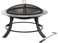 Feuerstelle-Abdeckung Aus Porzellan-Stahl, 68,6 X 68,6 Cm – Passt Auf 61x61 Cm Feuerstellen, Mit Griff, Witterungsbeständig