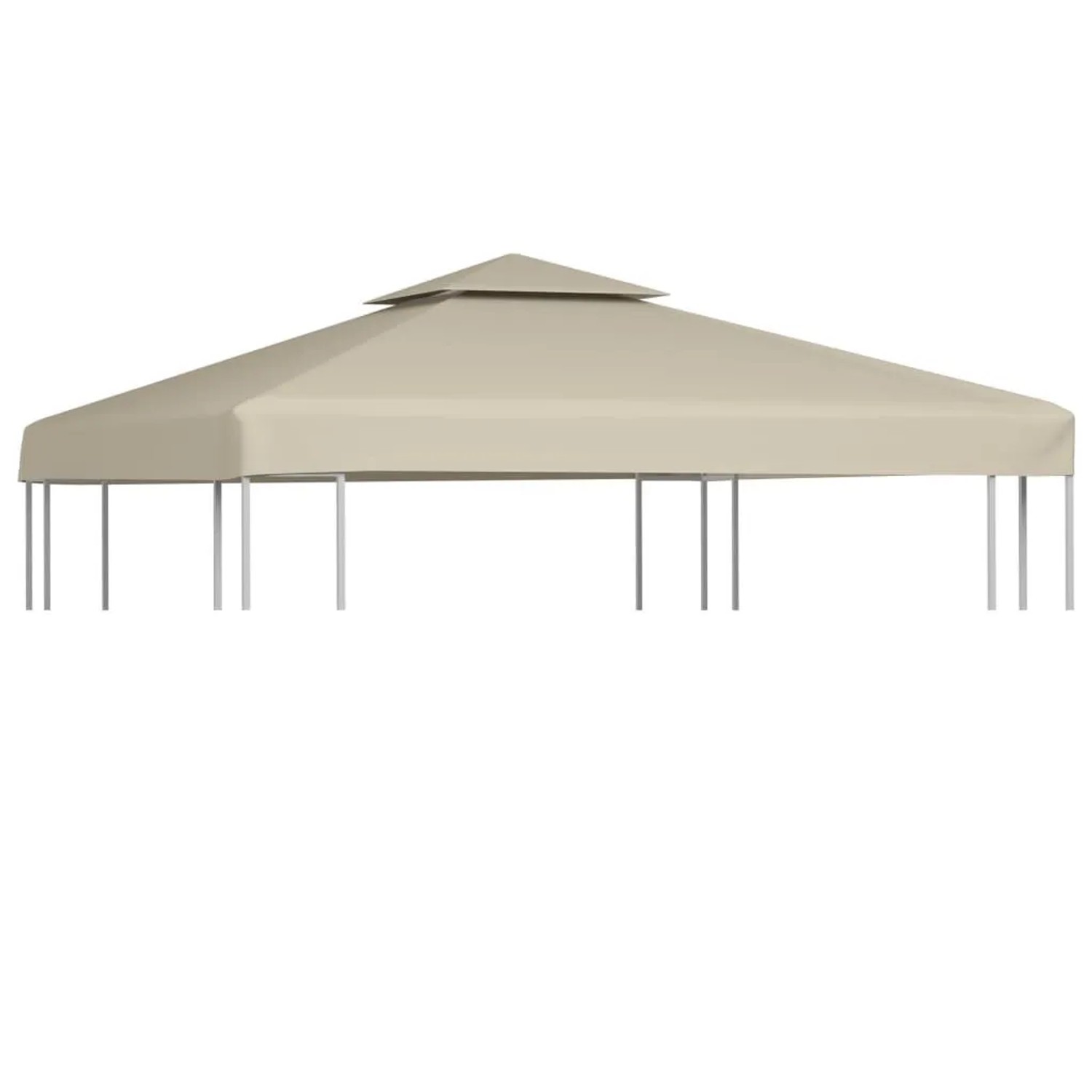 vidaXL Pavillon-Ersatzdach 310 g/m² Beige 3x3 m 40875