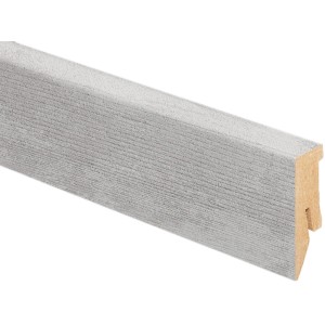 Sockelleiste Kiefer, 50x18x2600 mm, MDF, grau, für einen sauberen Bodenabschluss.