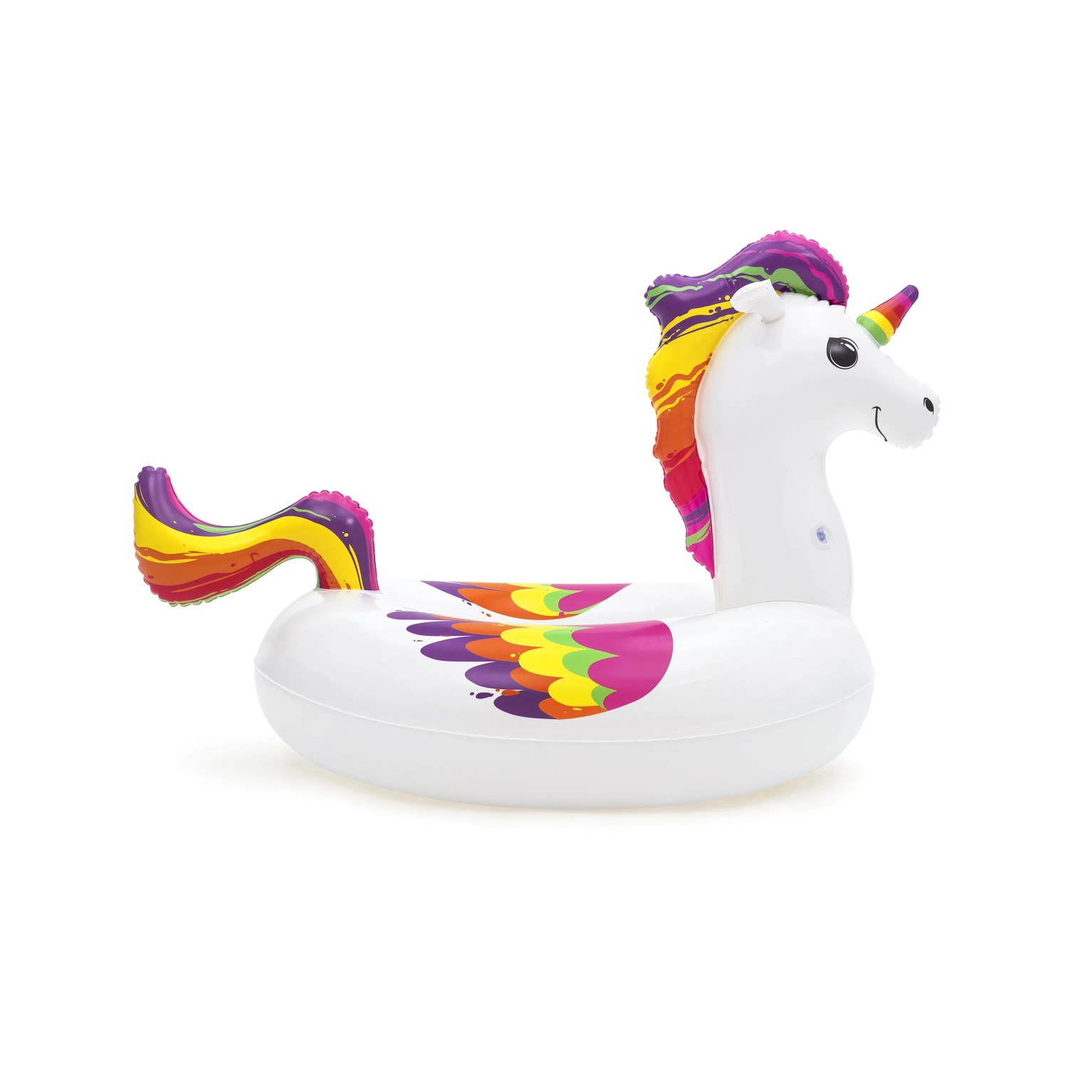 Bestway Schwimmring Einhorn, weiß mit bunten Details, für Kinder ab 10 Jahren.