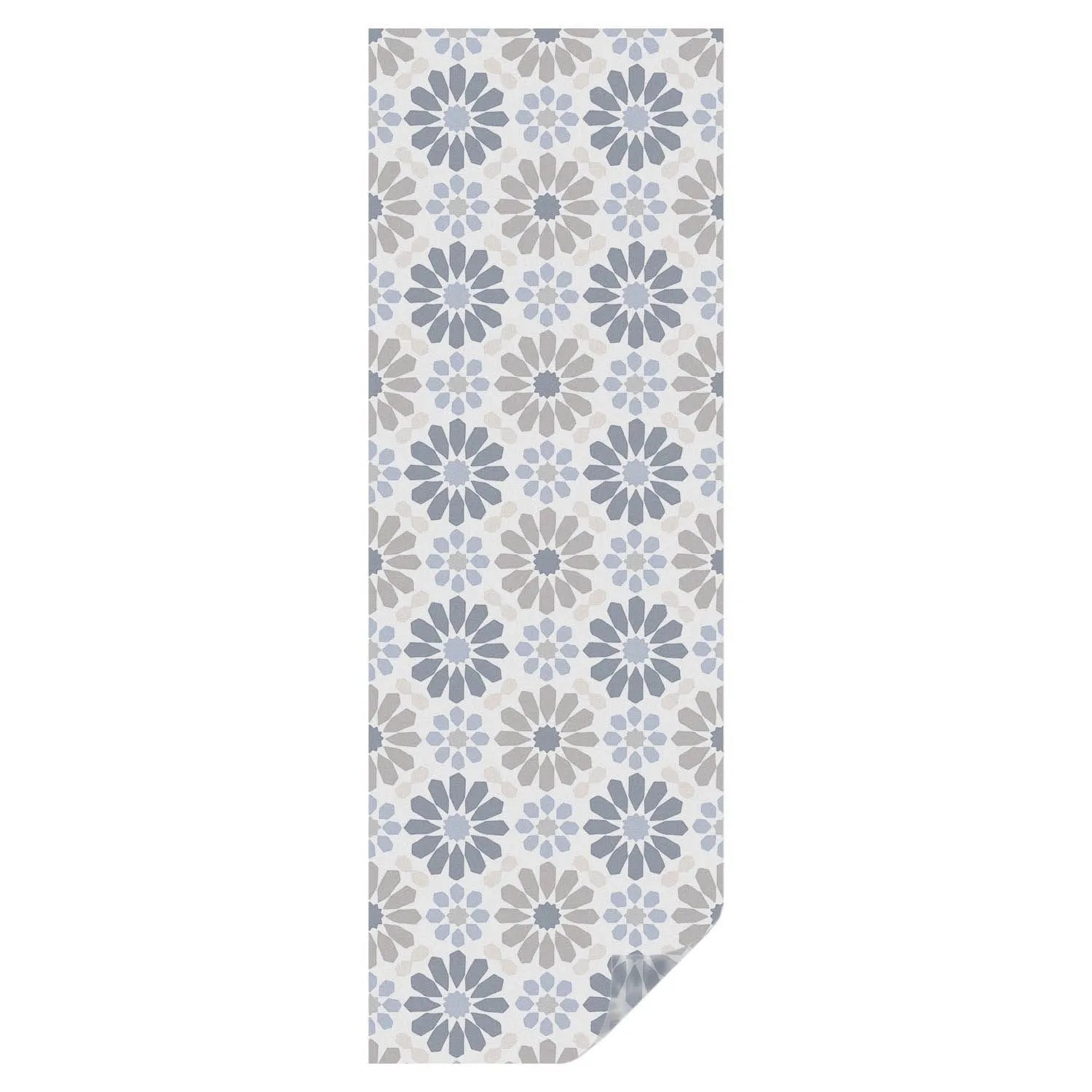 Tulup Buntglasfolie Blumenmosaik Fensterfolie Buntglas 50x146 cm Beige Fens günstig online kaufen