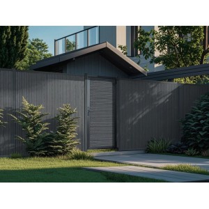 Home Deluxe WPC-Gartentor Callator Premium Horizontal 80 cm x 180 cm Anthrazit