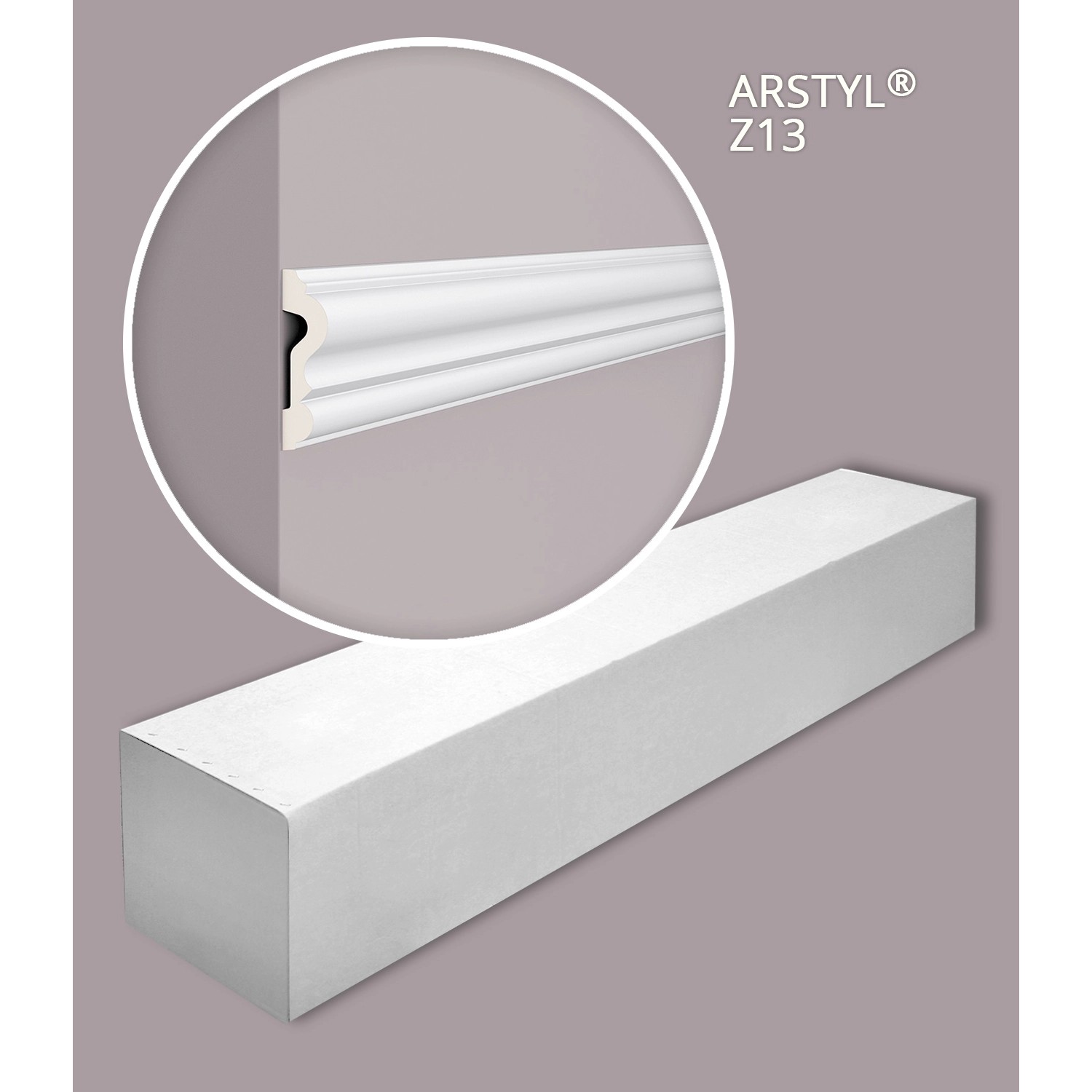 NOEL & MARQUET NMC Z13 ARSTYL Wandleisten Set, 40m, weiße Stuckleisten für Paneele.