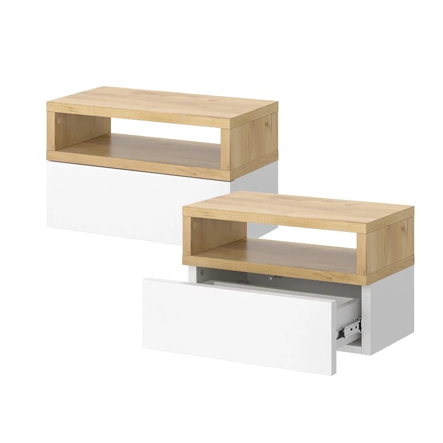 Vicco Nachttisch Urbano Goldkraft Eiche 45 x 28 2er Set Art Nr 40228