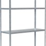 Verzinktes Schulte Steckregal mit 4 Böden, 180x100x35 cm, ideal für Keller, Garage oder Werkstatt.