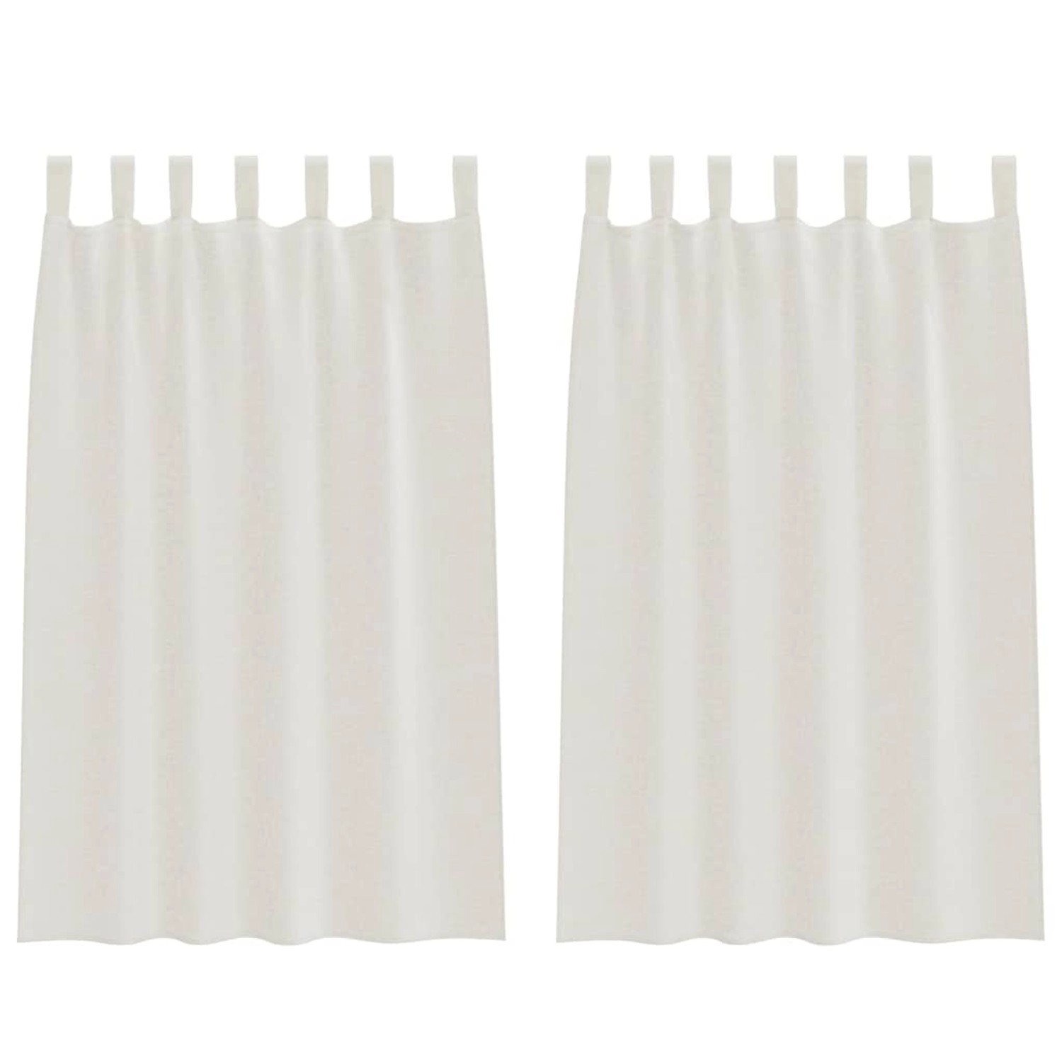 vidaXL Voile-Vorhänge 2 Stk Creme 140x175cm Polyester 4108038 günstig online kaufen