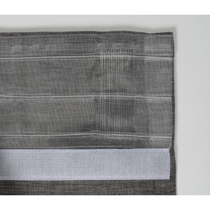 Silbergrauer Bennetti Schal mit Klettband aus Polarfleece, 135x160 cm, für Fenstervorhänge.