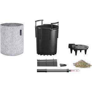 Lechuza Trendcover 23 Felt Light natural Pflanzgefäß Set mit Bewässerungssystem und Zubehör.
