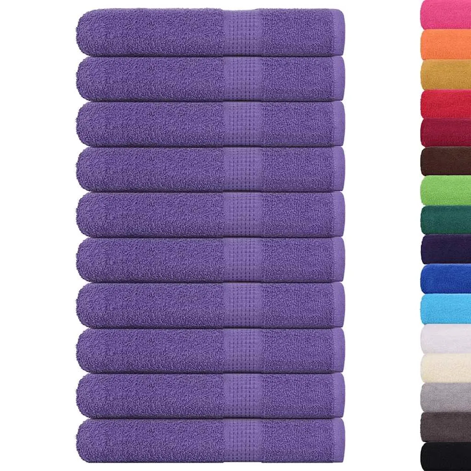 vidaXL Saunatücher 10 Stk Lila 80x200 cm 360 g/m² 100% Baumwolle 136889