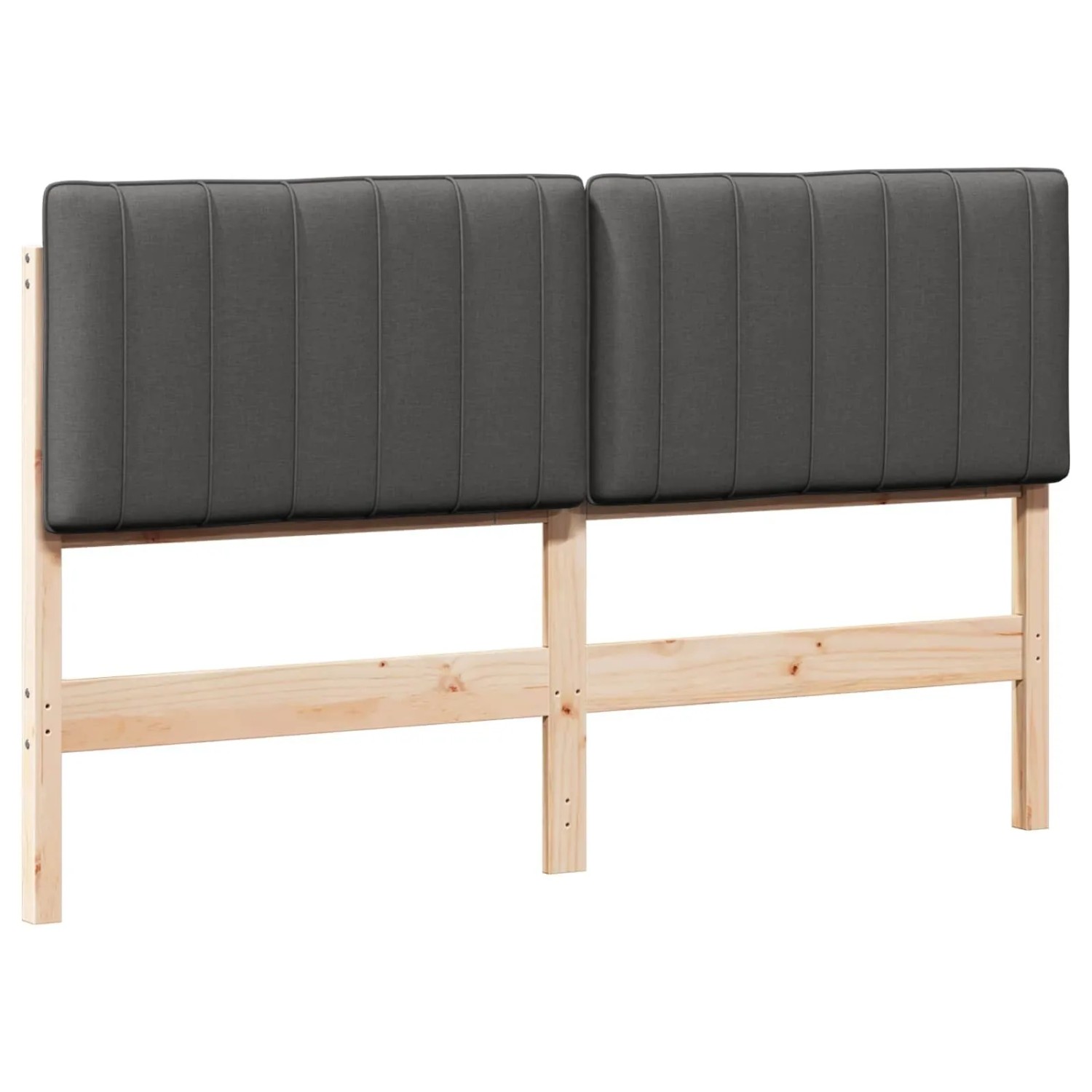 vidaXL Gepolstertes Kopfteil mit Kopfteil Braun und Dunkelgrau 150 cm 880174